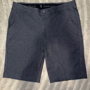 Pebble Beach Men's Charcoal Flat Front Shorts